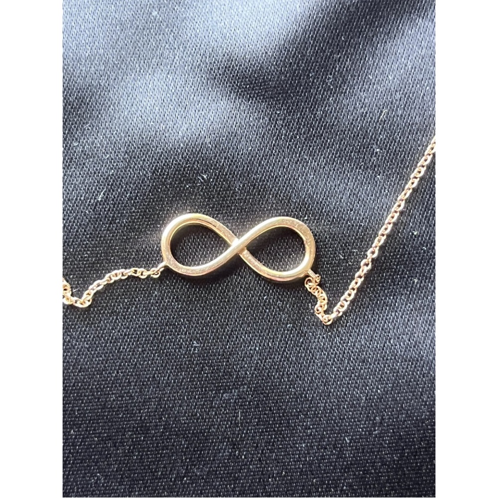 14K ROSE GOLD INFINITY PAVÉ NECKLACE - Picture 8 of 15